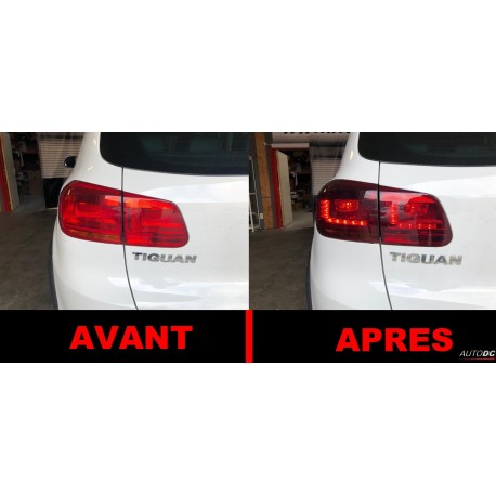 SET DE FEUX ARRIÈRES LOOK LED ROUGÉ FUMÉ VW TIGUAN 5N (11-15) - AUTODC