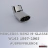AUSPUFFBLENDE EDELSTAHL ENDROHRE 1X1 ENDROHR FÜR MERCEDES W163 ML-KLASSE - AUTODC