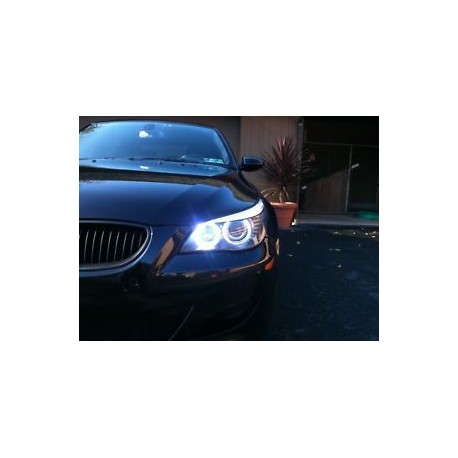 Phares avants Angel eyes BMW Série 5 E60 E61 LCI Noir
