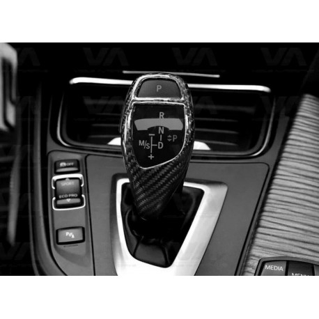 CACHE DE POMMEAU DE VITESSE CARBONE POUR BMW SERIE 1 - 2 - 3 - 4 - 5 - AVEC  BOITE AUTOMATIQUE - VOIR MODELE EN PHOTO