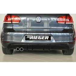 DIFFUSEUR ARRIERE RIEGER NOIR BRILLANT POUR VW GOLF 6 GTD (08-12) - TROU POUR DOUBLE ECHAPPEMENT GAUCHE - AUTODC