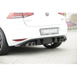 DIFFUSEUR ARRIERE RIEGER NOIR BRILLANT POUR TOUTES VW GOLF 7 (12-17) - AUSSI POUR GTD - POUR DOUBLE ECHAPPEMENT GAUCHE - DROIT -