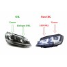 2 PHARES AVANT FULL LED OSRAM LIGNE ROUGE POUR VW GOLF 7 (12-17) AVEC XENON NON DIRECTIONNEL - AUTODC