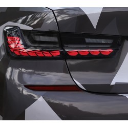 SET DE FEUX ARRIÈRES OLED LOOK GTS BMW SÉRIE 3 G20 BERLINE (18-23) M3 G80 - NOIR - BLACKLINE - DYNAMIQUE - AUTODC