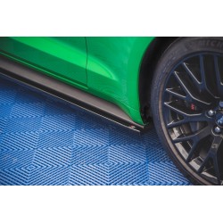 RAJOUTS DES BAS DE CAISSE FORD MUSTANG GT MK6 FACELIFT - MAXTON DESIGN - FINITION NOIR BRILLANT - AUTODC