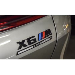 LOGO DE COFFRE X6M COMPETITION NOIR - A COLLER - PIECE ORIGINALE BMW - AUTODC