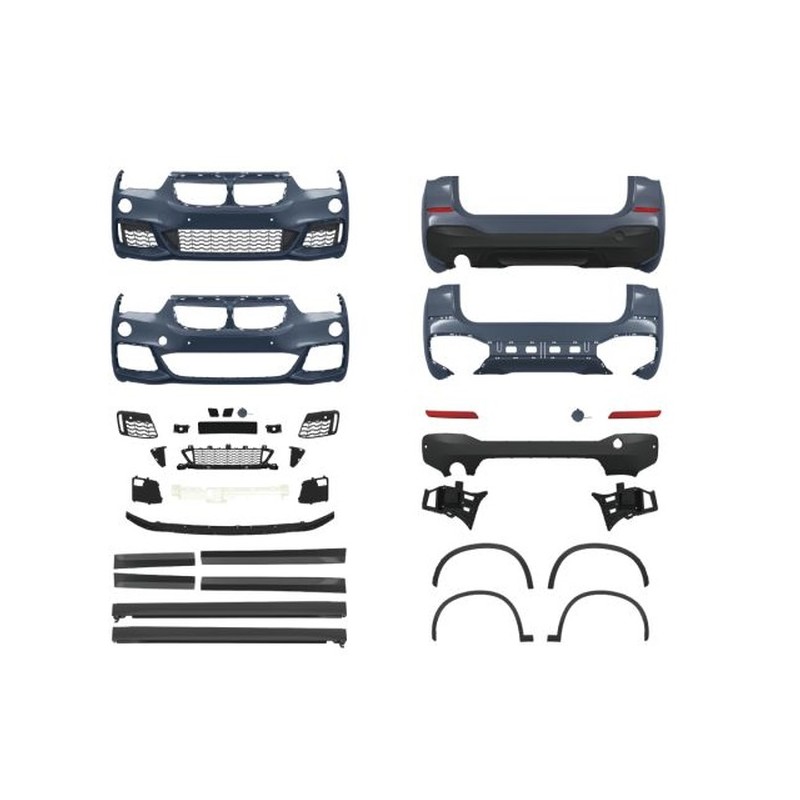 KIT COMPLET LOOK PACK M POUR BMW X1 F48 (15-19) PARE CHOC AVANT - ARRIÈRE - BAS DE CAISSE - BAS DE PORTES - SIMPLE GAUCHE - AUTO