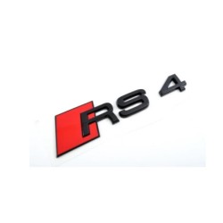 LOGO RS4 NOIR A COLLER ARRIERE RS4 OEM POUR AUDI RS4 B7 - RS4 B8 - RS4 B9 8P - BREAK - AVANT - BERLINE - AUTODC