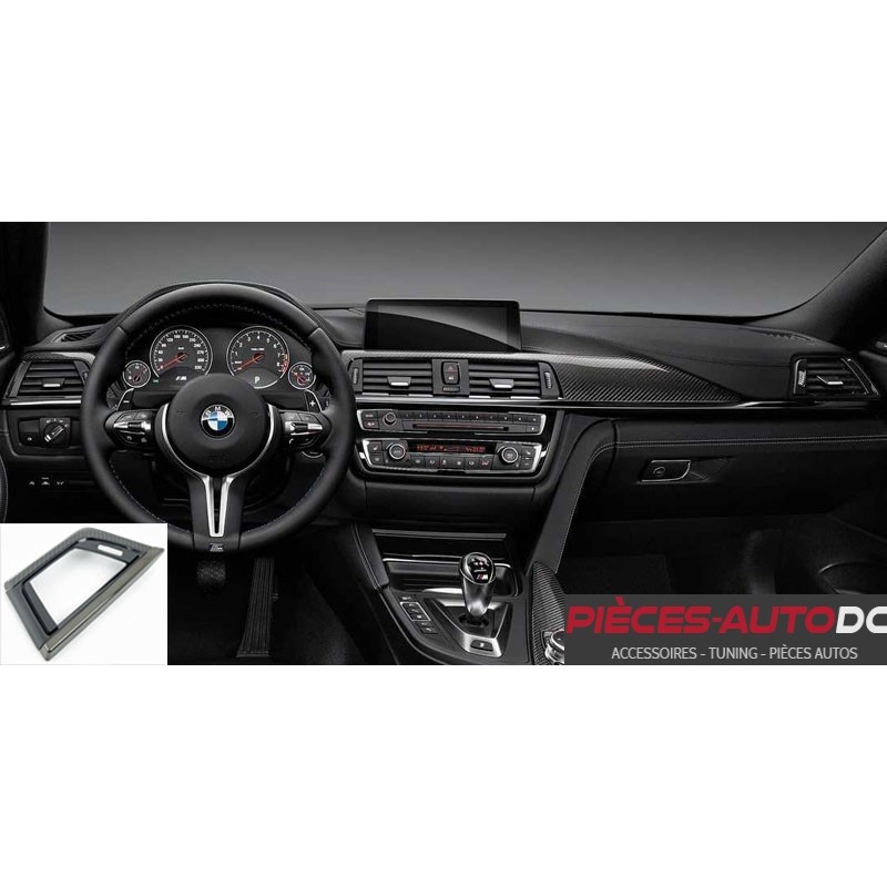 INSERT DE DECORATION DE TABLEAU DE BORD POUR BMW M3 F80 + M4 F82 - CARBON -  OEM