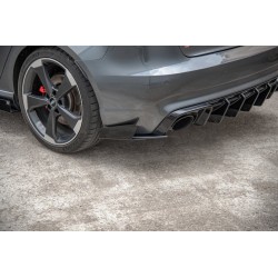 Lame Du Pare Chocs Arriere Audi RS3 8V Sportback MAXTON DESIGN - NOIR BRILLANT - AUTODC