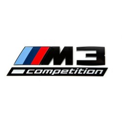 LOGO DE COFFRE M3 COMPETITION NOIR - A COLLER - PIECE ORIGINALE BMW - AUTODC