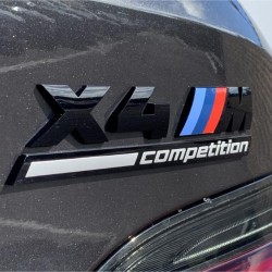LOGO DE COFFRE X4M COMPETITION NOIR - A COLLER - PIECE ORIGINALE BMW
