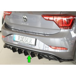 DIFFUSEUR ARRIERE POUR VW POLO AW FACELIFT R-LINE (21-24) - NOIR BRILLANT - RIEGER