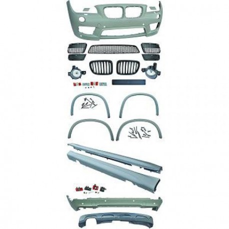 KIT COMPLET LOOK PACK M BMW X1 E84 (09-12) PARE CHOC AVANT-ARRIÈRE-BAS DE CAISSE - AUTODC