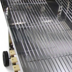 Acier inoxydable Barbecue Grill barbecue charbon voiture barbecue 136x60x93 XXL - AUTODC