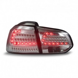 Feux arrière Urban style, VW Golf 6 08-12, LED, clignotants et feux de stop aussi à LED, chrome 