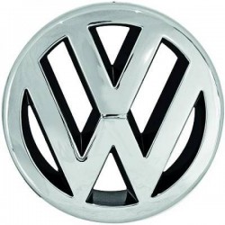LOGO EMBLEME D'ORIGINE VW GOLF 5 (03-08) + VW POLO (05-09) + VW TOURAN (03-06) - CHROME - AUTODC
