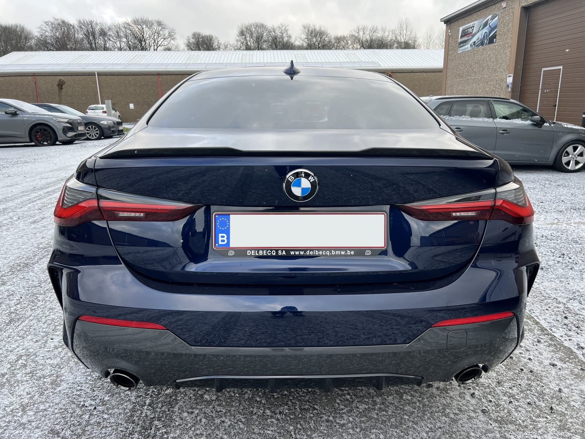 Tuning - BMW série 4 G22 coupé : lame avant look carbon et calandre look M4